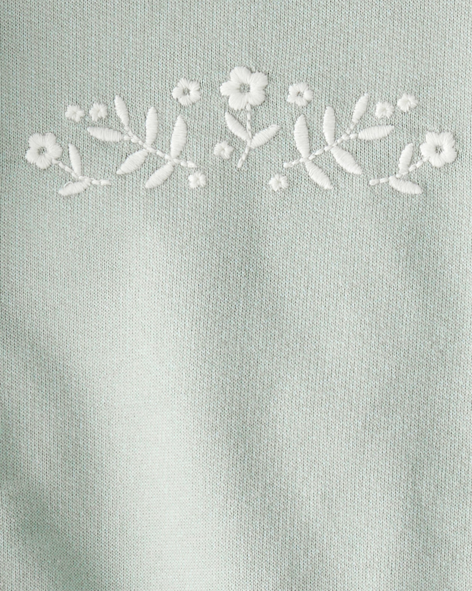 Baby Girl 3-Piece Floral Sweatshirt Outfit Set - Green